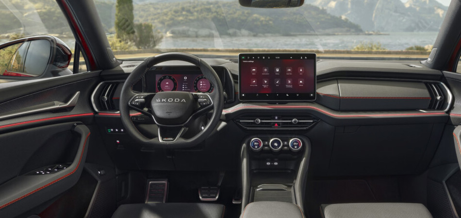 Left hand drive interior of an RS sports SUV