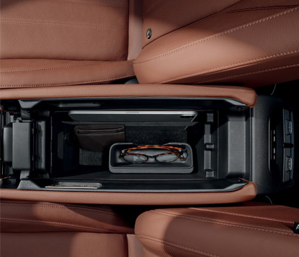 Top down view of a center console