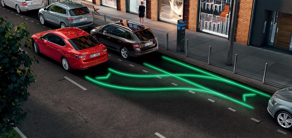 Visualisation of a Skoda parking assist